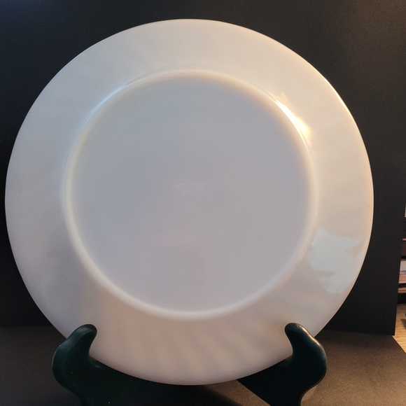 Fire King Milk Glass Swirl Plate Gold Trim Replacement Plate - Picture 2 of 4